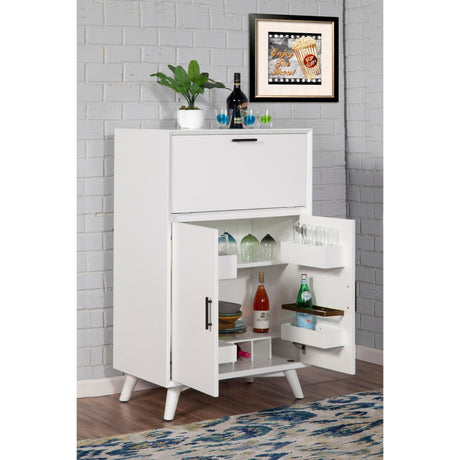 Flynn Large Bar Cabinet, White-Bar Cabinet-Parc Decor