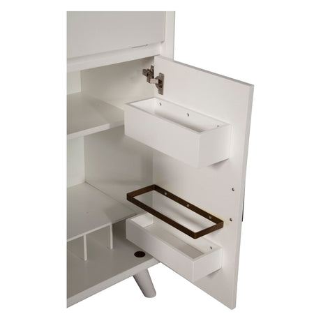 Flynn Large Bar Cabinet, White-Bar Cabinet-Parc Decor