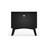 Flynn Large Nightstand, Black-Nightstands-Parc Decor