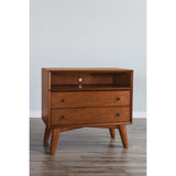 Flynn Large Nightstand, Chestnut-Nightstands-Parc Decor
