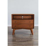 Flynn Large Nightstand, Chestnut-Nightstands-Parc Decor