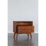 Flynn Large Nightstand, Chestnut-Nightstands-Parc Decor