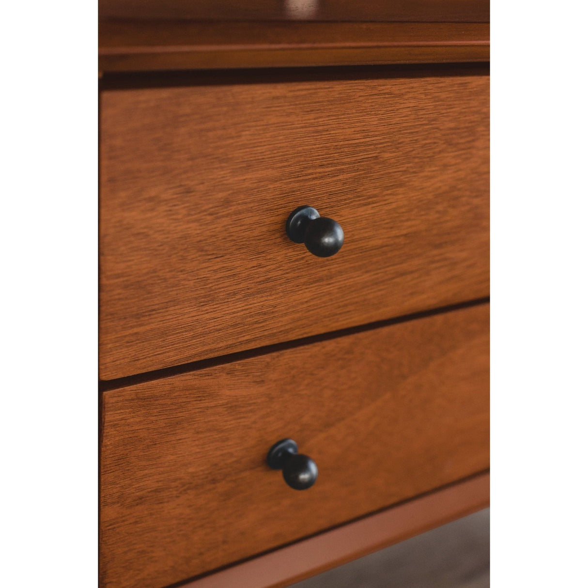 Flynn Large Nightstand, Chestnut-Nightstands-Parc Decor