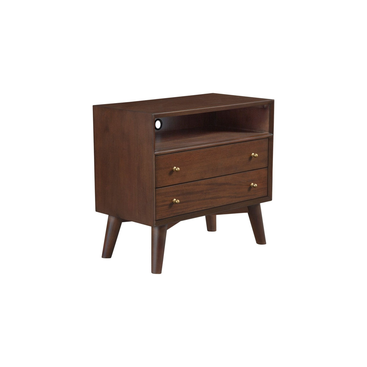Flynn Large Nightstand, Walnut-Nightstands-Parc Decor