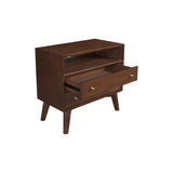 Flynn Large Nightstand, Walnut-Nightstands-Parc Decor