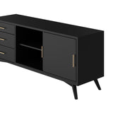 Flynn Large TV Console, Black-TV Console-Parc Decor