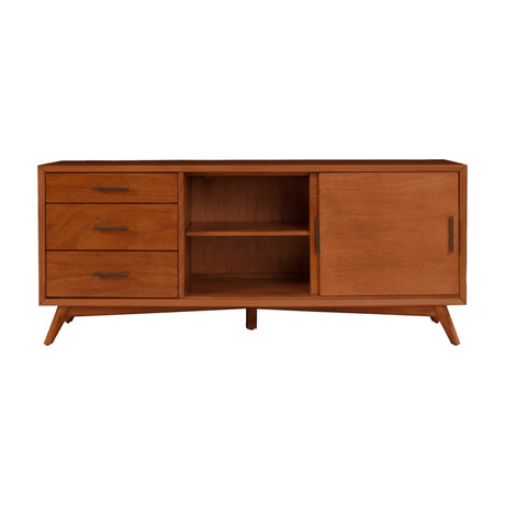 Flynn Large TV Console, Chestnut-TV Console-Parc Decor