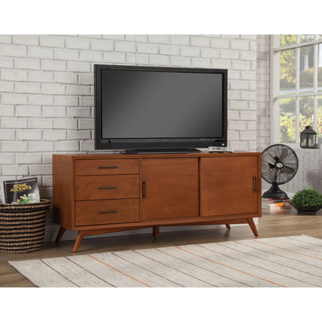 Flynn Large TV Console, Chestnut-TV Console-Parc Decor