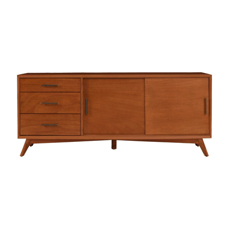 Flynn Large TV Console, Chestnut-TV Console-Parc Decor