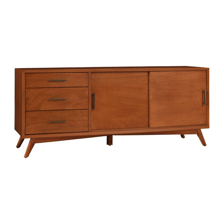 Flynn Large TV Console, Chestnut-TV Console-Parc Decor