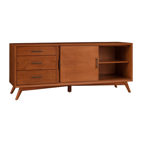 Flynn Large TV Console, Chestnut-TV Console-Parc Decor