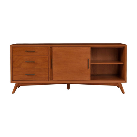 Flynn Large TV Console, Chestnut-TV Console-Parc Decor