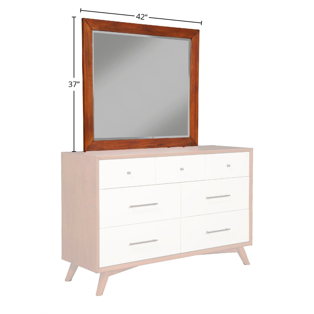 Flynn Mirror, Chestnut/White