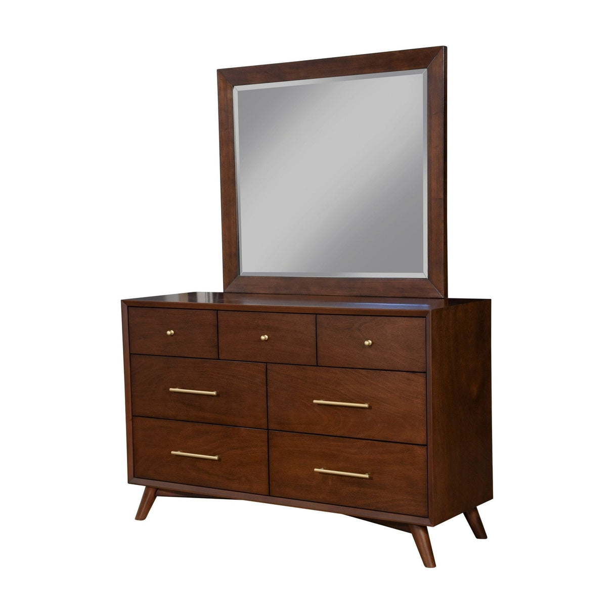 Flynn Mirror, Walnut-Dresser Mirror-Parc Decor