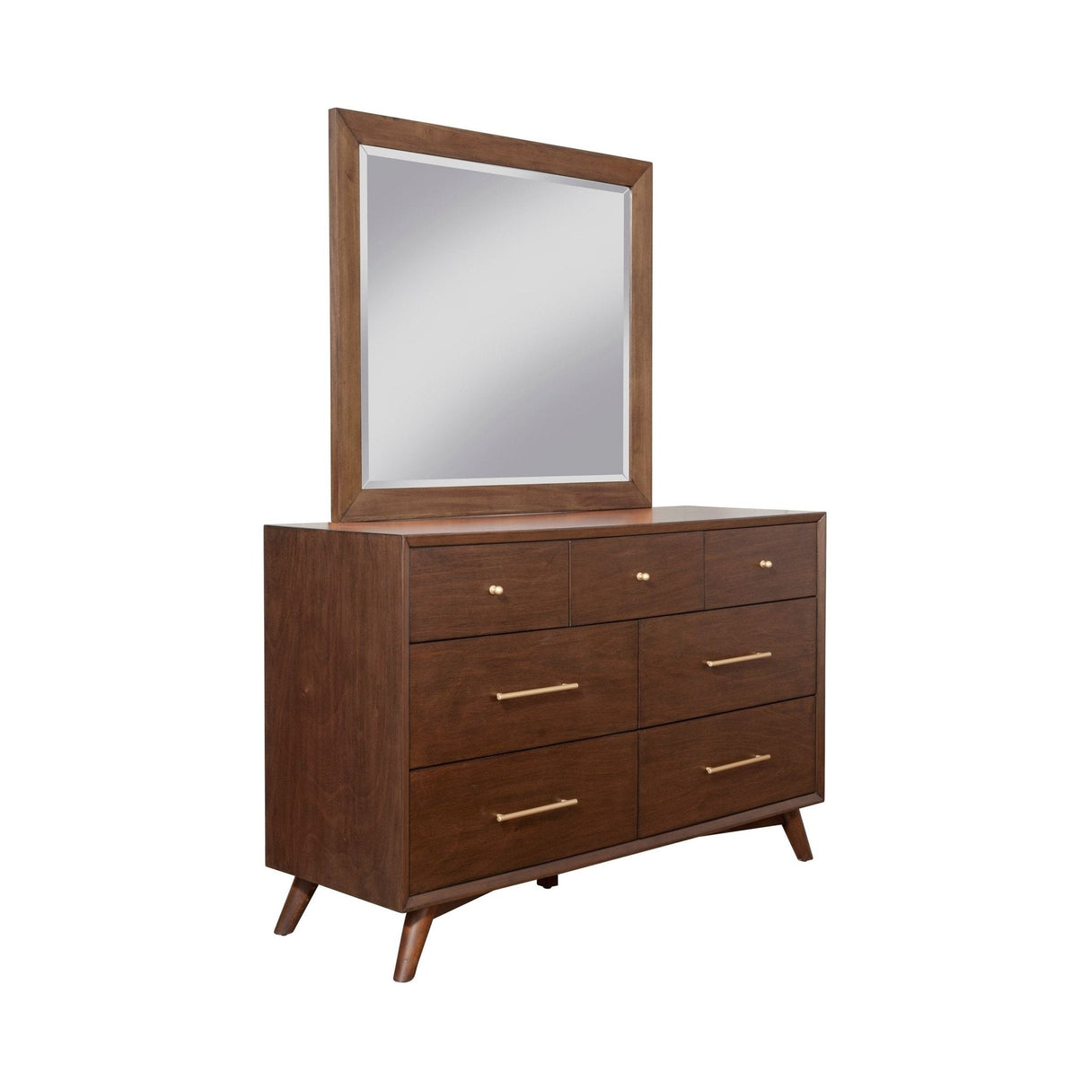 Flynn Mirror, Walnut-Dresser Mirror-Parc Decor