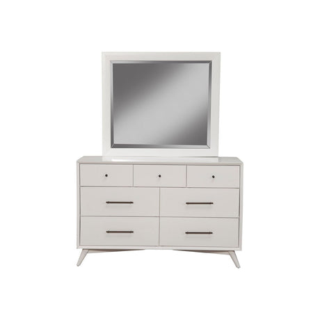 Flynn Mirror, White-Dresser Mirror-Parc Decor