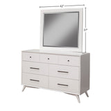 Flynn Mirror, White-Dresser Mirror-Parc Decor