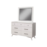 Flynn Mirror, White-Dresser Mirror-Parc Decor