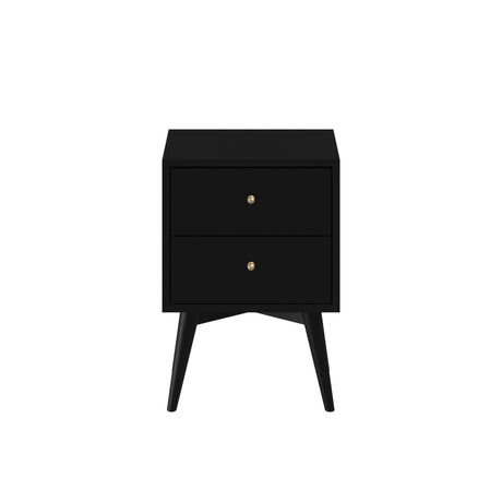 Flynn Nightstand, Black-Nightstands-Parc Decor