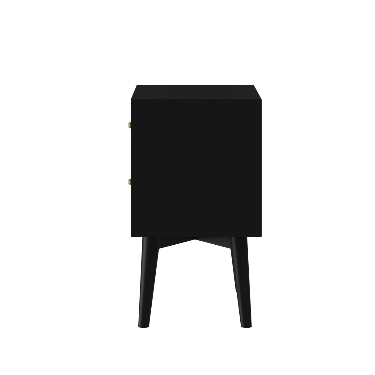 Flynn Nightstand, Black-Nightstands-Parc Decor