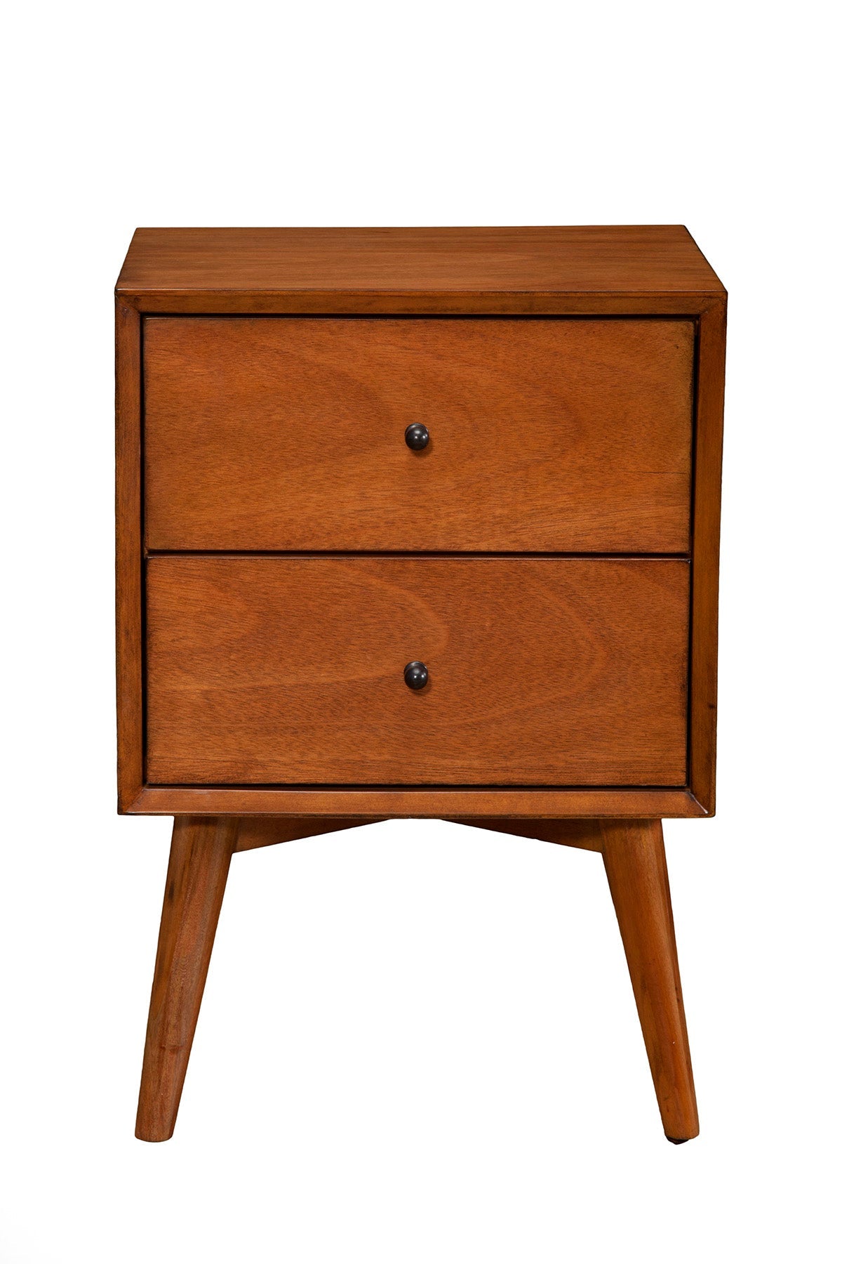 Flynn Nightstand, Chestnut-Nightstands-Parc Decor