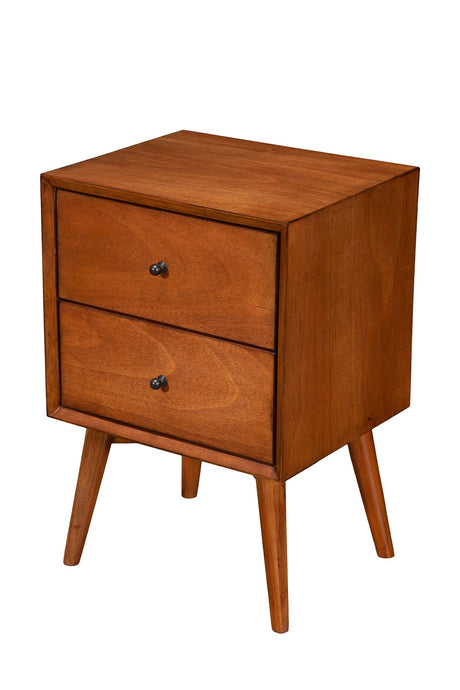 Flynn Nightstand, Chestnut-Nightstands-Parc Decor