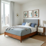 Flynn Nightstand, Chestnut/White-Nightstands-Parc Decor