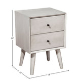 Flynn Nightstand, Gray-Nightstands-Parc Decor