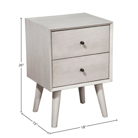 Flynn Nightstand, Gray-Nightstands-Parc Decor