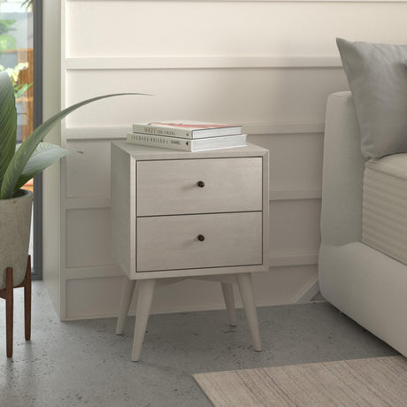 Flynn Nightstand, Gray-Nightstands-Parc Decor