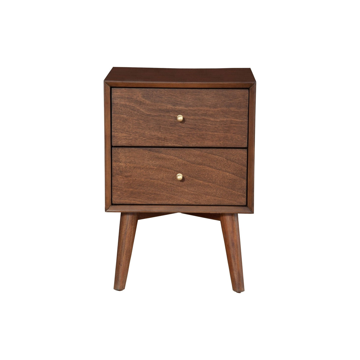Flynn Nightstand, Walnut-Nightstands-Parc Decor