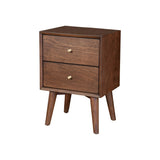 Flynn Nightstand, Walnut-Nightstands-Parc Decor