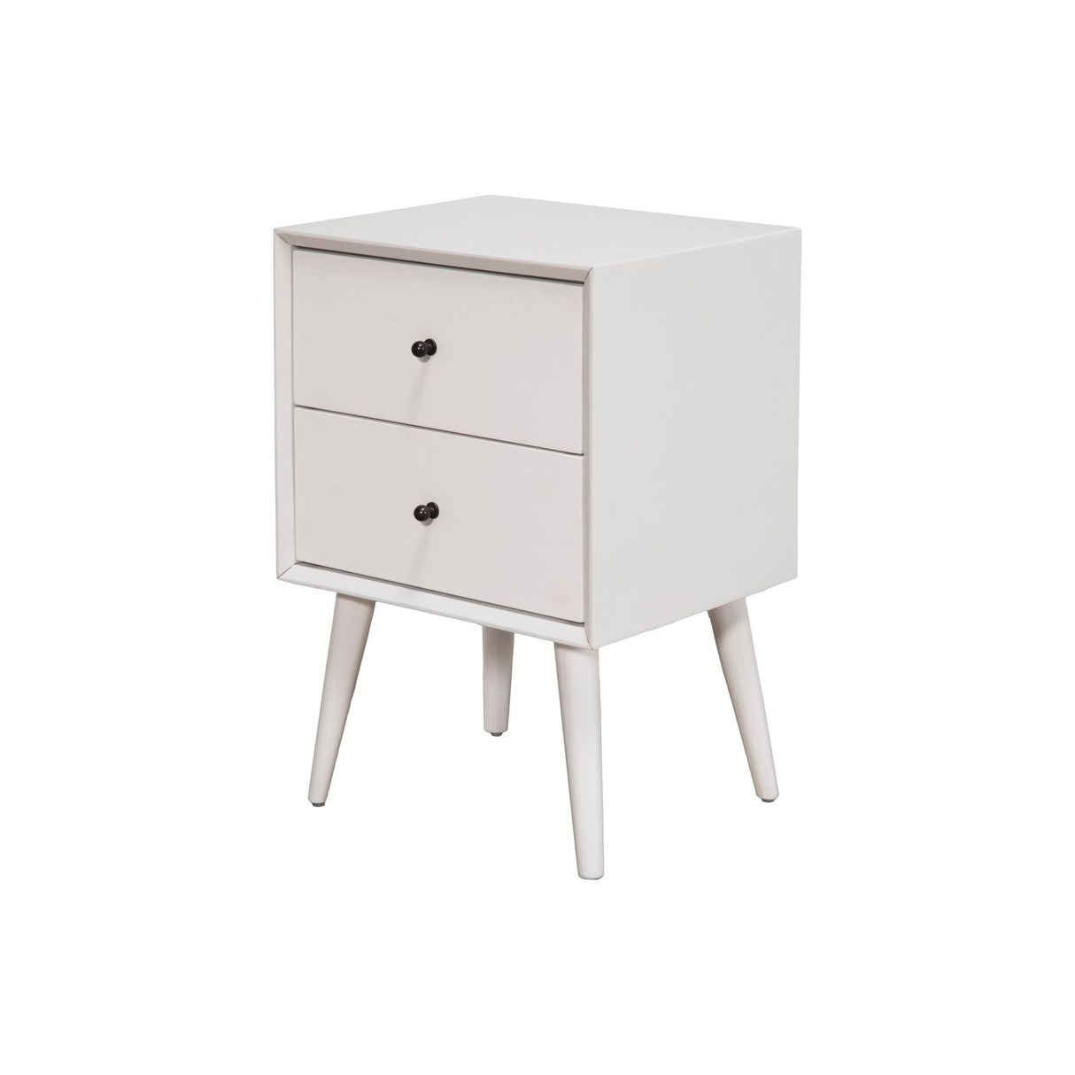 Flynn Nightstand, White-Nightstands-Parc Decor