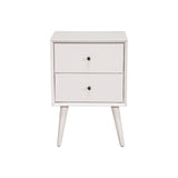 Flynn Nightstand, White-Nightstands-Parc Decor
