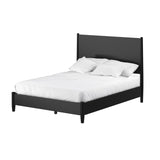 Flynn Panel Bed, Black-Beds-Parc Decor