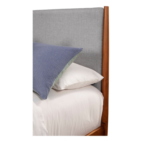 Flynn Panel Bed, Chestnut/Grey-Beds-Parc Decor