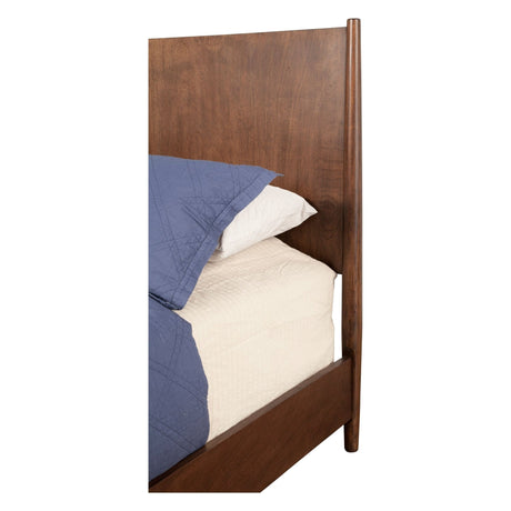 Flynn Panel Bed, Walnut-Beds-Parc Decor