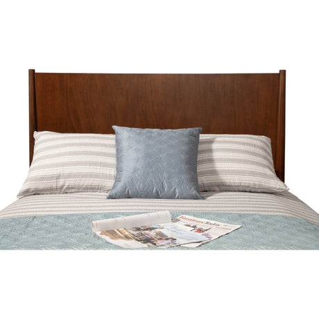 Flynn Panel Bed, Walnut-Beds-Parc Decor