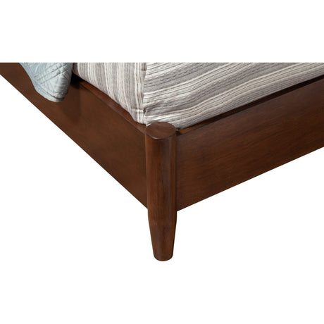 Flynn Panel Bed, Walnut-Beds-Parc Decor
