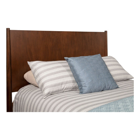 Flynn Panel Bed, Walnut-Beds-Parc Decor