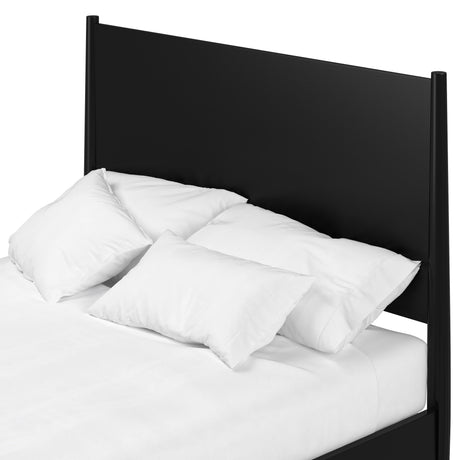 Flynn Platform Bed, Black-Beds-Parc Decor