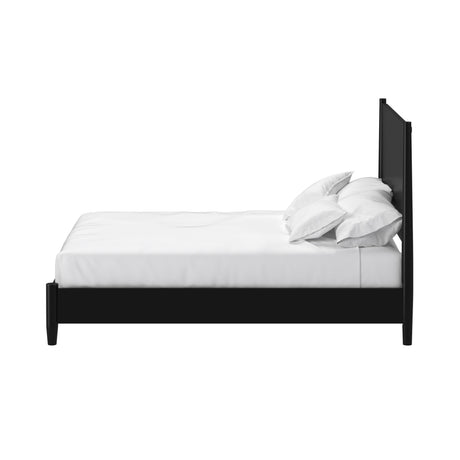 Flynn Platform Bed, Black-Beds-Parc Decor