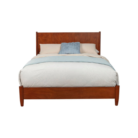Flynn Platform Bed, Chestnut-Beds-Parc Decor