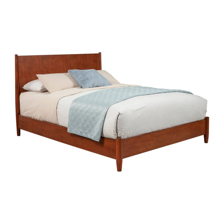 Flynn Platform Bed, Chestnut-Beds-Parc Decor