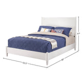 Flynn Platform Bed, White-Beds-Parc Decor
