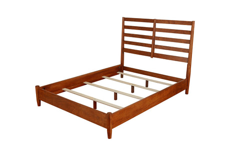 Flynn Retro Bed, Chestnut-Beds-Parc Decor
