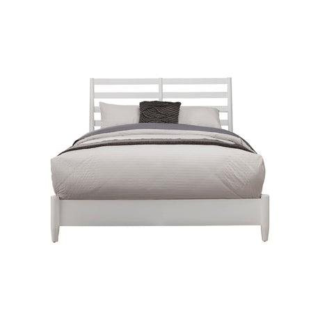 Flynn Retro Bed, White-Beds-Parc Decor