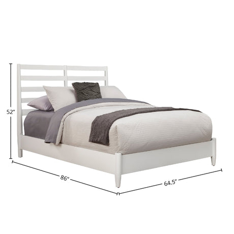 Flynn Retro Bed, White-Beds-Parc Decor