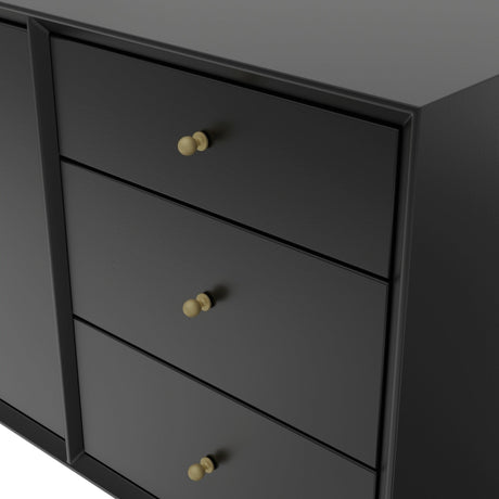 Flynn Sideboard, Black-Servers & Sideboards-Parc Decor