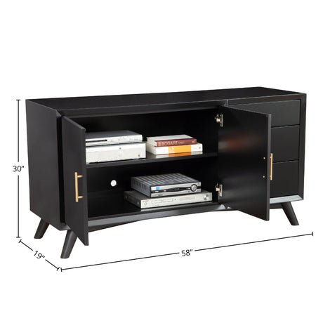 Flynn Sideboard, Black-Servers & Sideboards-Parc Decor